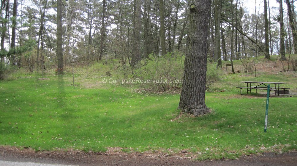 Campsite 071 in KohlerAndrae State Park Campground at KohlerAndrae State Park, Wisconsin